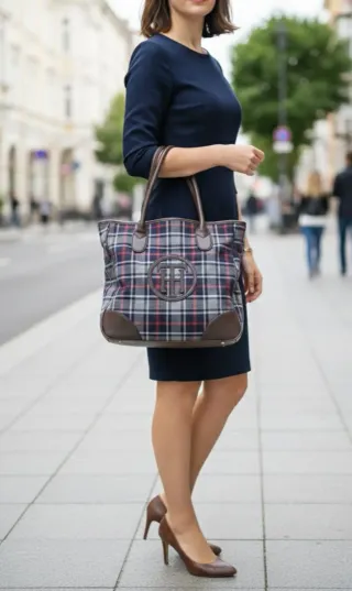 Borsa Tommy Hilfiger a quadri