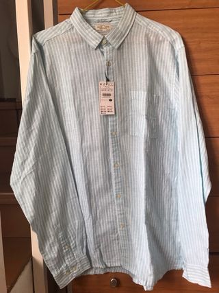 Camisa Lino Rayas Sfera Talla XXL