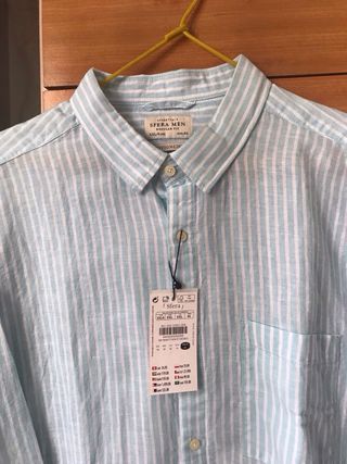 Camisa Lino Rayas Sfera Talla XXL