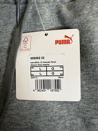 Pantalón chándal Puma gris hombre