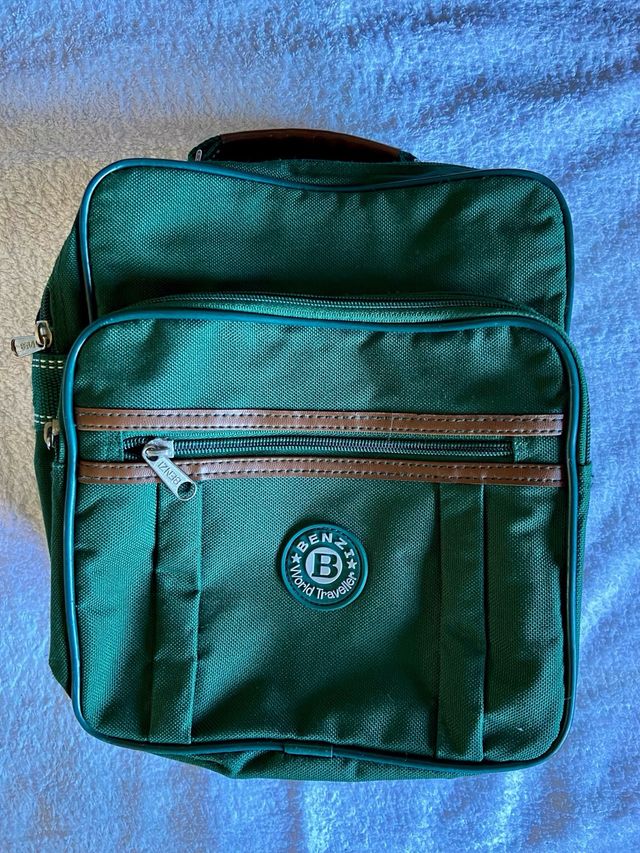 Neceser BENZI verde y marrón