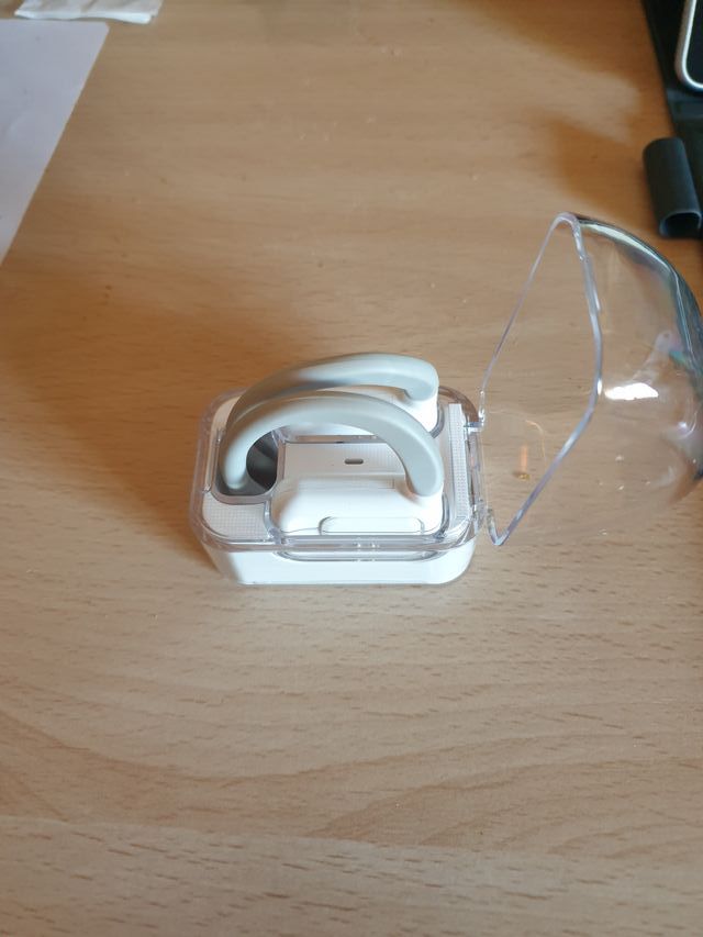 Auriculares inalámbricos blancos con estuche