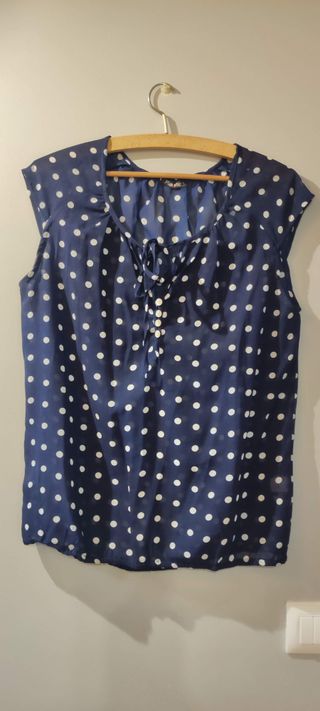 Camisa Miss-tic Topos Azul
