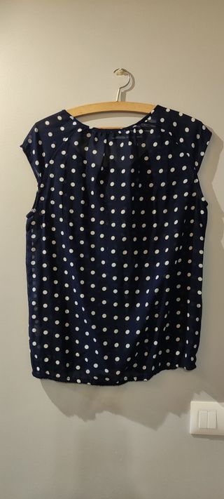 Camisa Miss-tic Topos Azul