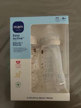 2 Biberones MAM Easy Active 330ml Flujo Rápido