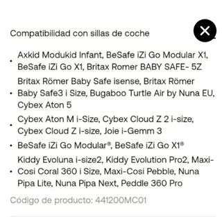 Adaptadores Bugaboo Maxi-Cosi