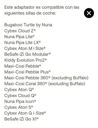 Adaptadores Bugaboo Maxi-Cosi