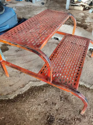 Escalera para caravana/móvil home color cobre .