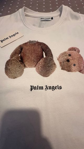 Camiseta Palm Angels Oso Roto Blanca