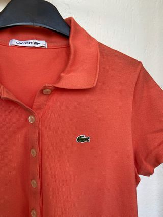 Polo Lacoste corallo donna