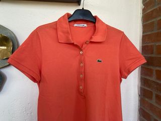 Polo Lacoste corallo donna