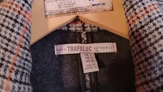 Abrigo cuadros Zara Trafaluc