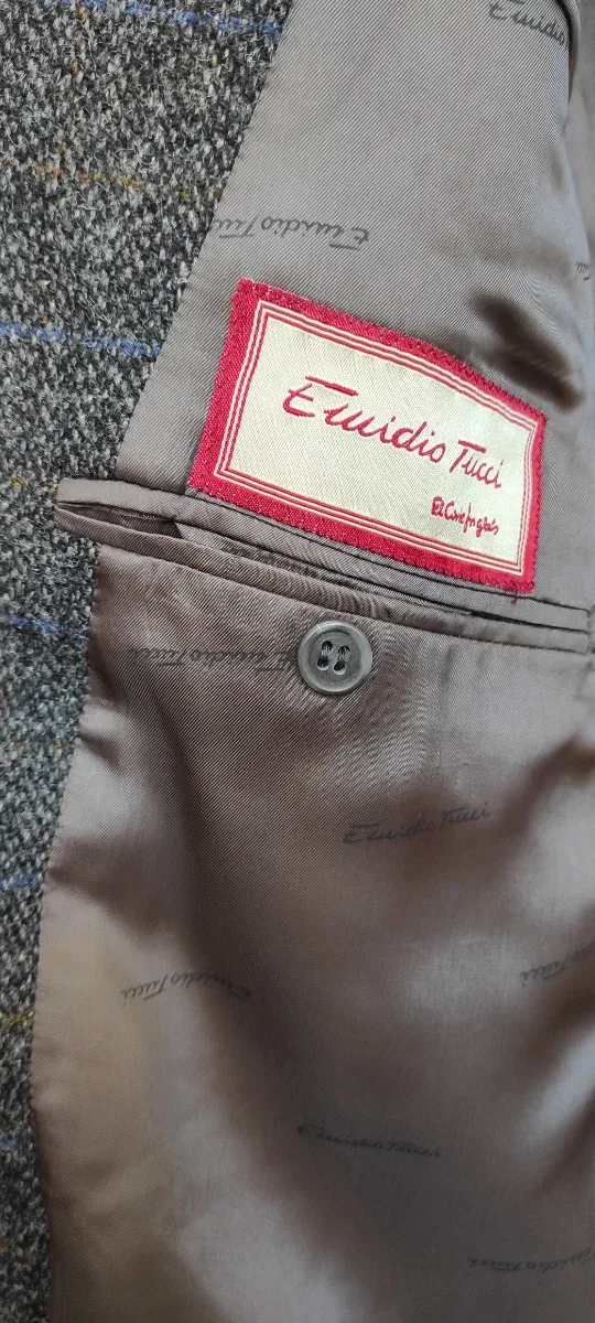 Chaqueta Harris Tweed Gris Hombre, Emidio Tucci