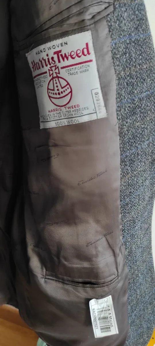 Chaqueta Harris Tweed Gris Hombre, Emidio Tucci
