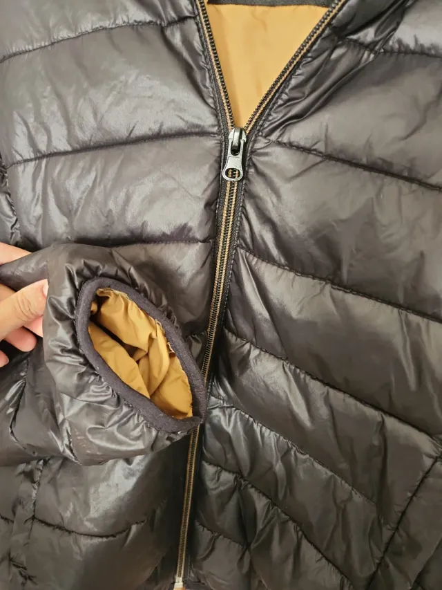 Abrigo Plumas Negro Pull&Bear Talla L