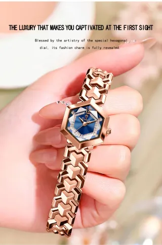 Reloj binbond Hexagonal Mujer