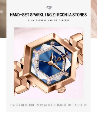 Reloj binbond Hexagonal Mujer
