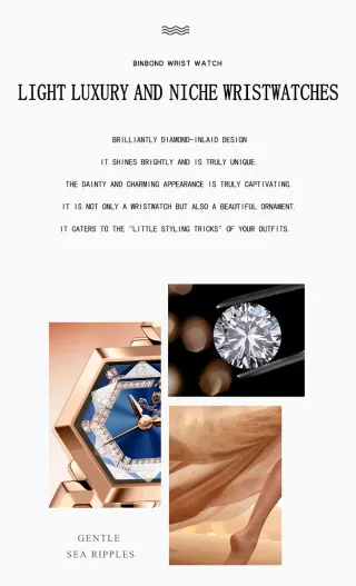 Reloj binbond Hexagonal Mujer