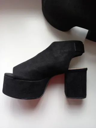 Sandalias plataforma negras talla 38