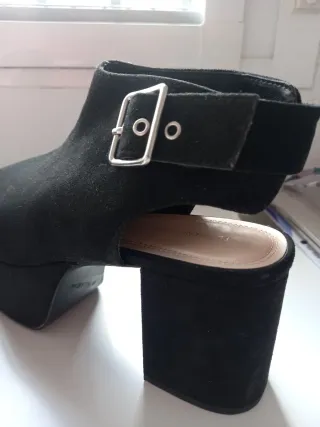 Sandalias plataforma negras talla 38