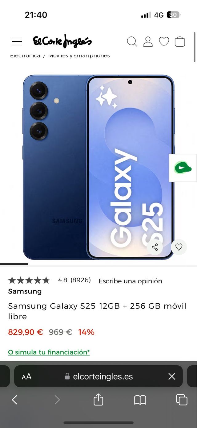 OFERTA NAVIDAD SAMSUNG S25
