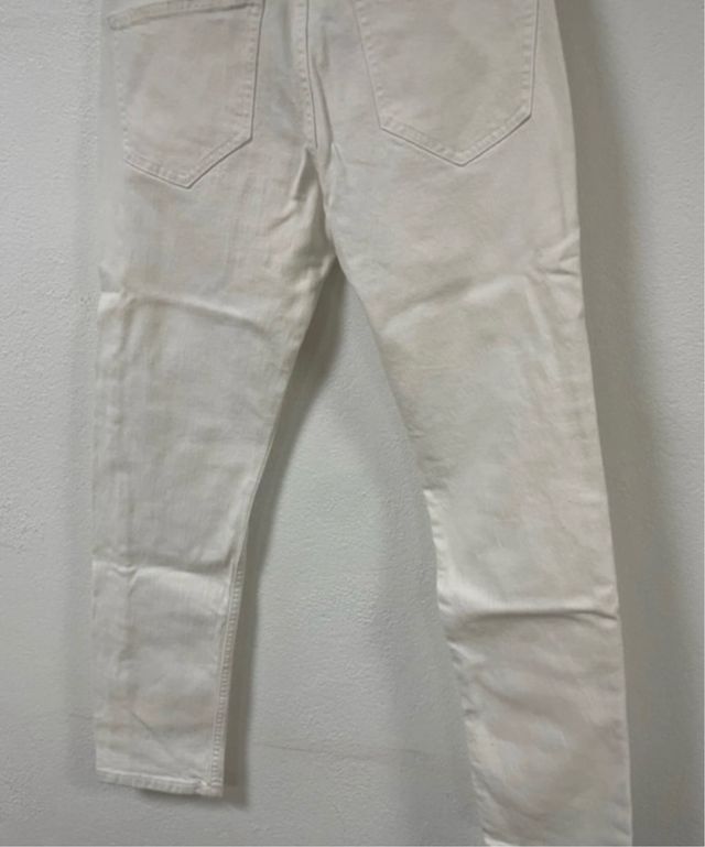 Pantalón Hombre Pull&Bear Talla M Blanco