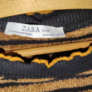Jersey Zara Rayas Marrón y Negro