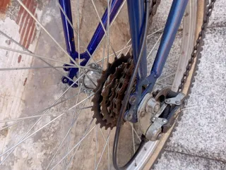 Bicicleta Doble Suspensión 24 Azul/Blanca