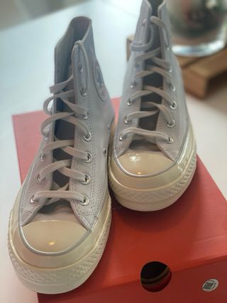 Converse All Star Cuero Blanco Nuevas