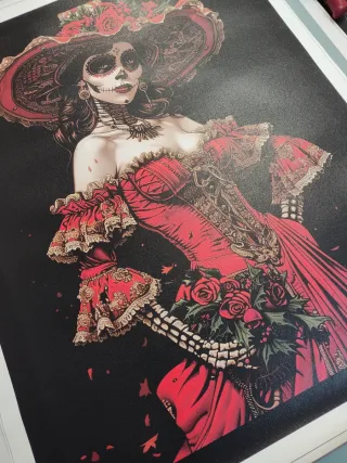 Tela artistica Messicana Santa Muerte 65x100