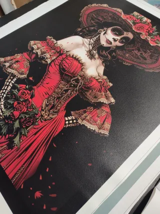 Tela artistica Messicana Santa Muerte 65x100