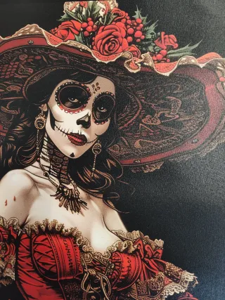 Tela artistica Messicana Santa Muerte 65x100