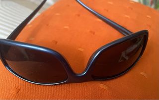 Gafas de sol unisex azul metálico óptica