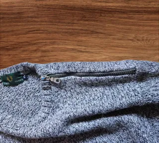 Maglione Fred Perry Uomo Grigio Patch Gomito