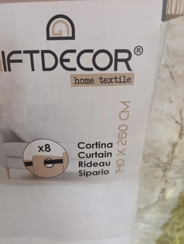 Cortina translúcida GIFTDECOR 140x260cm