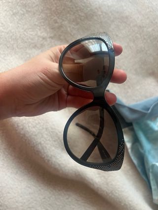 Gafas de sol Chloe vintage negras y doradas