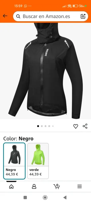 Cortavientos impermeable WOSAWE moto/bici mujer