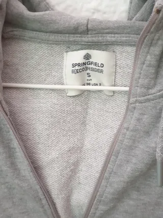 Sudadera Springfield Talla S Gris