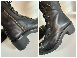 Botas Michael Kors Piel Negra con Estrellas Dorada