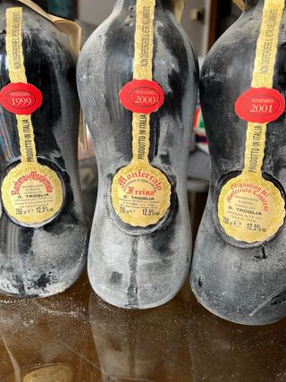 Collezione 3 bottiglie vino vuote G. Troglia