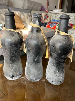 Collezione 3 bottiglie vino vuote G. Troglia