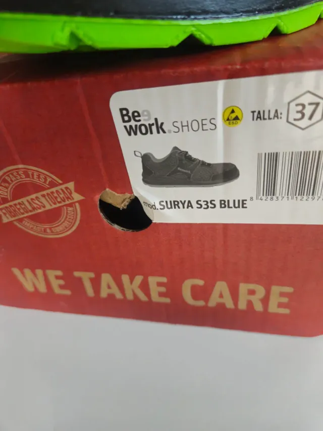 Zapatos de trabajo Beswork azules y verdes