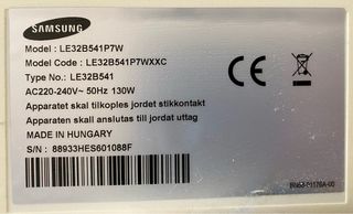 Televisión Samsung 32 Blanca