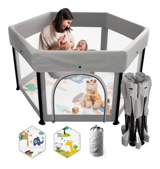 Corral Bebé Plegable  sin montaje con Bolsa