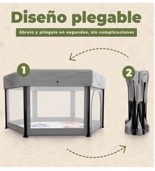 Corral Bebé Plegable  sin montaje con Bolsa