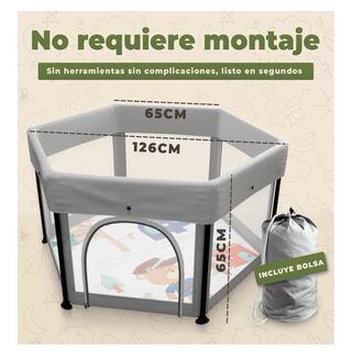 Corral Bebé Plegable  sin montaje con Bolsa