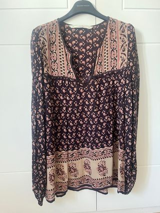 Camisa boho estampada