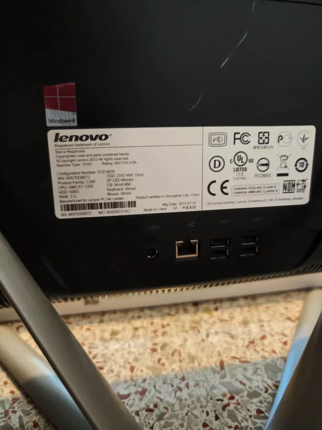 Lenovo PC HK limited, all in one.