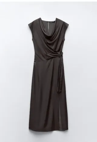 Vestido Zara Marrón Talla XS con etiquetas