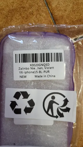 Cover Zalinbo per iPhone 15 Viola